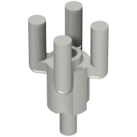2566 - Bar, 4 Top Bars, Palm Tree Top - Light Bluish Gray