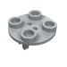 2655 - Light Bluish Gray - Wheel Holder, Plate, Round 2 x 2 Thin with Clips