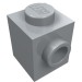 26604 - Light Bluish Gray - Brick Special 1 x 1 with Studs on 2 Adjacent Sides