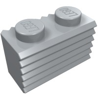 2877 - Brick Special 1 x 2 with Grille - Light Bluish Gray