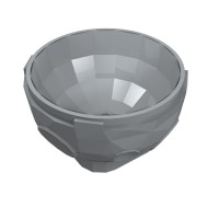 30342 - Rock Arctic Globe, Bottom - Light Bluish Gray