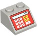 3039pr0062 - Light Bluish Gray - Slope 45Â° 2 x 2 with Red Cash Register and '+15' Print