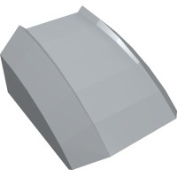 30602 - Slope Curved 2 x 2 with Lip, No Studs - Light Bluish Gray