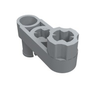 33299a - Technic Beam 3 x 0.5 Liftarm with Boss and Pin / Crank - Light Bluish Gray