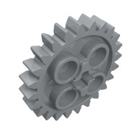 3648b - Technic Gear 24 Tooth [New Style with Single Axle Hole] - Light Bluish Gray