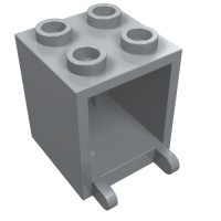 4345b - Box 2 x 2 x 2 [Hollow Studs] - Light Bluish Gray