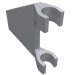 44676 - Flag 2 x 2 Trapezoid with Flat Area between Clips - Light Bluish Gray