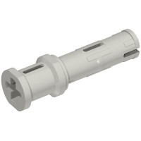 65304 - Technic Pin Long with Friction Ridges Lengthwise and Stop Bush [2 Lateral Holes, Small Pin Hole] - Light Bluish Gray