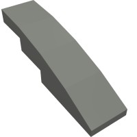 11153 - Slope Curved 4 x 1 No Studs [Stud Holder with Symmetric Ridges] - Dark Bluish Gray