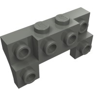 14520 - Brick Special 2 x 4 - 1 x 4 with 2 Recessed Studs and Thin Side Arches - Dark Bluish Gray