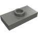 15573 - Dark Bluish Gray - Plate Special 1 x 2 with 1 Stud with Groove and Inside Stud Holder (Jumper)
