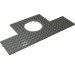 18601 - Dark Bluish Gray - Plate Special 12 x 24 with 6 x 6 Square Cutouts at 2 Corners and 6 x 6 Round Cutout