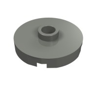 18674 - Plate Special Round 2 x 2 with Center Stud (Jumper Plate) - Dark Bluish Gray