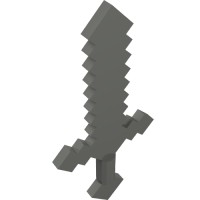18787 - Weapon Sword Blocky - Dark Bluish Gray
