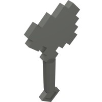 18788 - Weapon Axe Blocky - Dark Bluish Gray