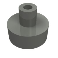 20482 - Tile Round 1 x 1 with Hollow Bar - Dark Bluish Gray