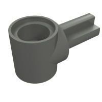 22961 - Technic Pin Connector Hub with 1 Axle - Dark Bluish Gray