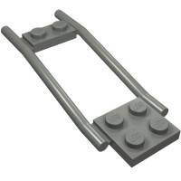 2397 - Animal / Creature Accessory, Horse Hitching, 1 x 2 Plate and 2 x 2 Plate [Studded] - Dark Bluish Gray