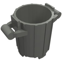 2439 - Trash Can with 2 Cover Holders - Dark Bluish Gray