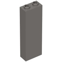 2454b - Brick 1 x 2 x 5 with Hollow Studs - Dark Bluish Gray