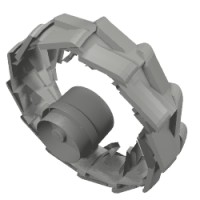 2515 - Wheel Hard Plastic Large (54mm D. x 30mm) - Dark Bluish Gray