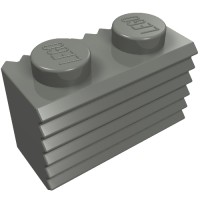 2877 - Brick Special 1 x 2 with Grille - Dark Bluish Gray