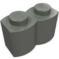 30136 - Brick Special 1 x 2 Palisade [aka Log] - Dark Bluish Gray