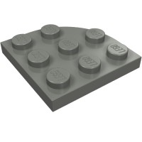 30357 - Plate Round Corner 3 x 3 - Dark Bluish Gray