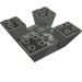 30373 - Dark Bluish Gray - Slope Inverted 65Â° 6 x 6 x 2 Quad with Cutouts