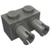 30526 - Dark Bluish Gray - Brick Special 1 x 2 with 2 Pins, Round Pin Holes