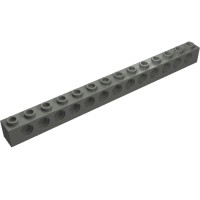 32018 - Technic Brick 1 x 14 [13 Pin Holes] - Dark Bluish Gray