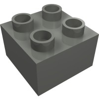 3437 - Duplo Brick 2 x 2 - Dark Bluish Gray
