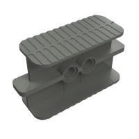 41753 - Rubber Band / Belt Holder 2 x 6 x 2 1/3 - Dark Bluish Gray
