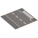44341pr0002 - Dark Bluish Gray - Baseplate 32 x 32 with 6-Stud T Intersection and Road with White Dashed Lines and Crosswalk Print