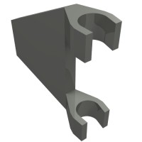 44676 - Flag 2 x 2 Trapezoid with Flat Area between Clips - Dark Bluish Gray