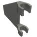 44676 - Dark Bluish Gray - Flag 2 x 2 Trapezoid with Flat Area between Clips
