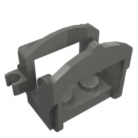 4491b - Animal / Creature Accessory, Saddle [Two Clips] - Dark Bluish Gray