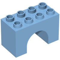 11198 - Duplo Brick 2 x 4 x 2 Arch - Medium Blue