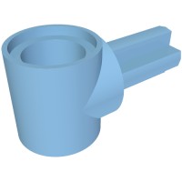 22961 - Technic Pin Connector Hub with 1 Axle - Medium Blue