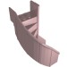 2046 - Light Pink - Stairs 6 x 6 x 9 1/3 Curved Enclosed