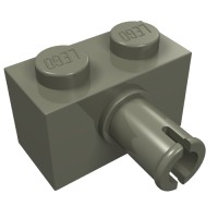 2458 - Brick Special 1 x 2 with Pin - Dark Gray