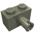 2458 - Dark Gray - Brick Special 1 x 2 with Pin