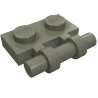 2540 - Plate Special 1 x 2 Side Handle [Free Ends] - Dark Gray