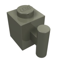 2921 - Brick Special 1 x 1 with Handle - Dark Gray