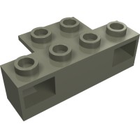 2928 - Light Prism Brick, Train, 1 x 4 Holder - Dark Gray