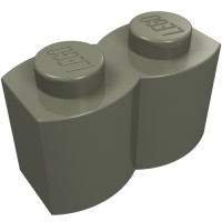 30136 - Brick Special 1 x 2 Palisade [aka Log] - Dark Gray