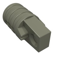 30552 - Hinge Cylinder 1 x 2 Locking with 1 Finger and Axle Hole On Ends - Dark Gray