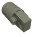 30552 - Dark Gray - Hinge Cylinder 1 x 2 Locking with 1 Finger and Axle Hole On Ends