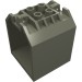30639 - Dark Gray - Container / Box, Open Ended 4 x 4 x 4 with 1 Hinge Finger Each End [Plain]
