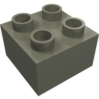 3437 - Duplo Brick 2 x 2 - Dark Gray